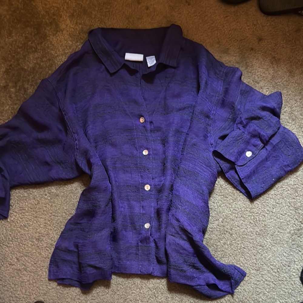 Vintage- Purple Button-Up Shirt